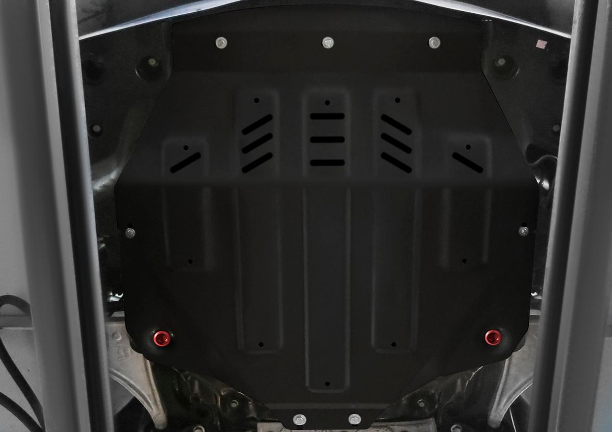 Защита картера и КПП АвтоБроня для Honda Pilot III (V - 3.0) 2016-2019 2018-н.в., штампованная, сталь 1.8 мм, с крепежом, 111.00101.1