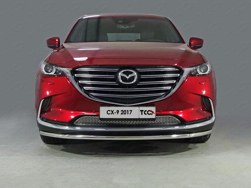 Защита передняя нижняя 42,4 мм для автомобиля Mazda CX-9 2017-, TCC Тюнинг MAZCX917-13