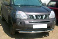 Дуга передняя по низу бампера d-60 радиусная  для Nissan X-Trail T31 2007, Технотек NXTN_1.1