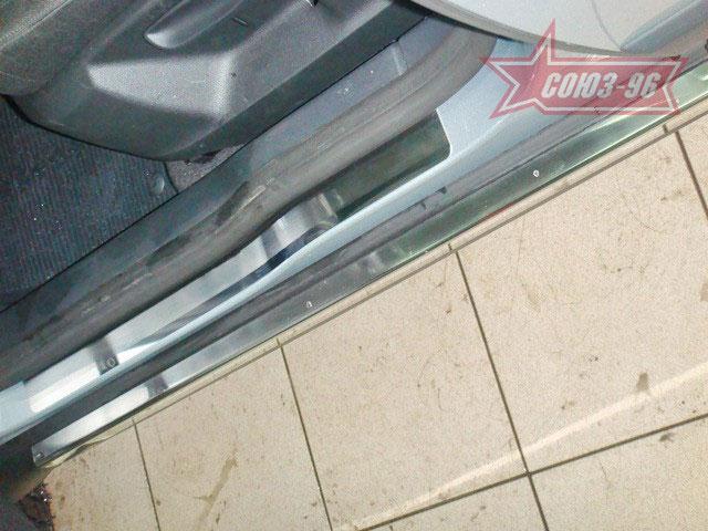 Накладки на внутренние пороги без логотипа для Skoda Yeti 2009, Союз-96 SKYE.31.3173