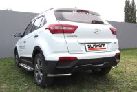 Уголки d42 Hyundai Creta 4WD (2016-2021) Black Edition, Slitkoff, арт. HCRET4WD013BE
