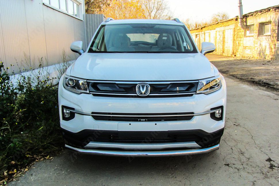 Защита переднего бампера d57 Changan CS35Plus (2018-2023) , Slitkoff, арт. CHANCS35P-001
