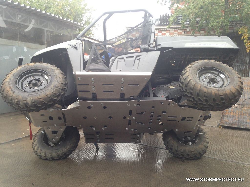 Защита днища для POLARIS Ranger 570 (Mid Size) 2014-19, алюминий 4 мм, STORM, арт. 2955