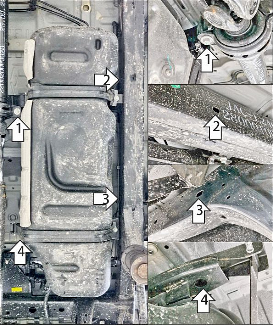 Защита стальная Мотодор (Топливный бак), 2 мм,  Sollers ST9  2025- арт. 78321