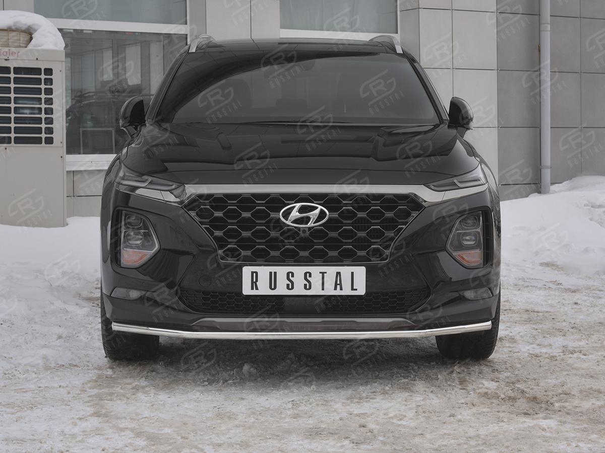 Защита переднего бампера d42 секции HSFZ-003165 для автомобиля HYUNDAI SANTA FE 2018-, Slitkoff