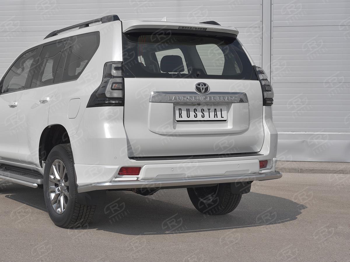Защита заднего бампера d57 секции для автомобиля Toyota Land Cruiser Prado 150 Style 2019, Slitkoff LCPZ-003302