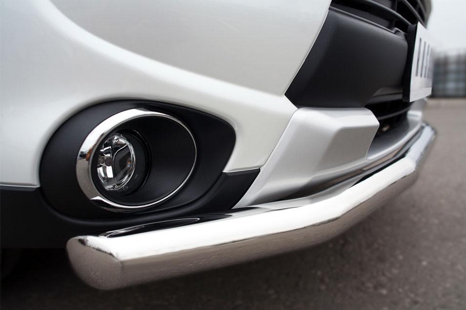 Защита переднего бампера d57 для Mitsubishi Outlander 2014, Русталь MORZ-001892, Slitkoff