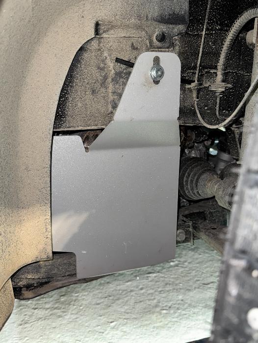 Защита  боковой пыльник от грязи моторного отсека КПП Chery Tiggo 8 Pro 2021- V-1,6T;2,0T боковой пыльник от грязи моторного отсека КПП, ALFeco, алюминий 4мм, арт. ALF0223al-4