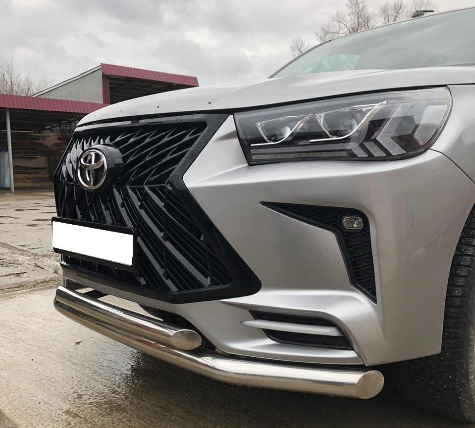 Защита переднего бампера двойная (бампер из Тайваня) для автомобиля Toyota Hilux 2015 арт. THL.15.03-1, Россия