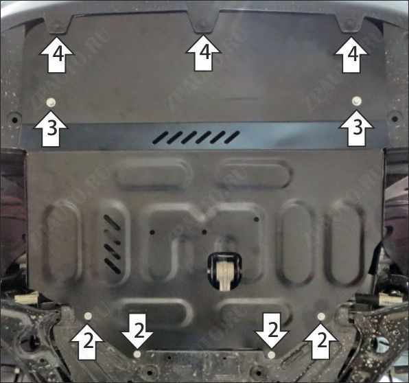 Защита АвтоСтандарт (Двигатель, Коробка переключения передач), 1,5 мм,  для Changan UNI-T  2020- арт. 57206