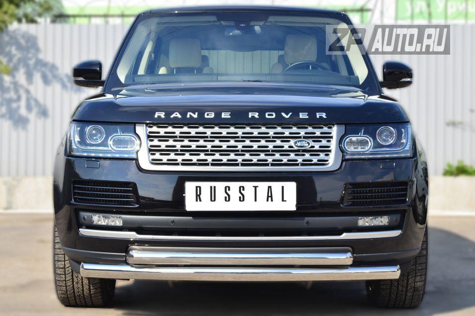 Защита переднего бампера d76/63 для Land Rover Range Rover 2013, Руссталь LRV-001442