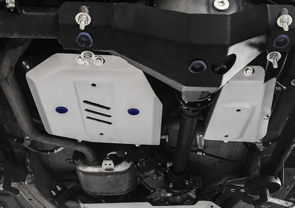 Защита топливного бака и топливного фильтра Rival для Suzuki Jimny IV 4WD 2019-н.в., штампованная, алюминий 6 мм, с крепежом, 2 части, 2333.5524.1.6