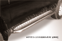 Защита порогов d57 с листом Toyota Land Cruiser Prado J150 (2009-2013) Black Edition, Slitkoff, арт. TOP018BE