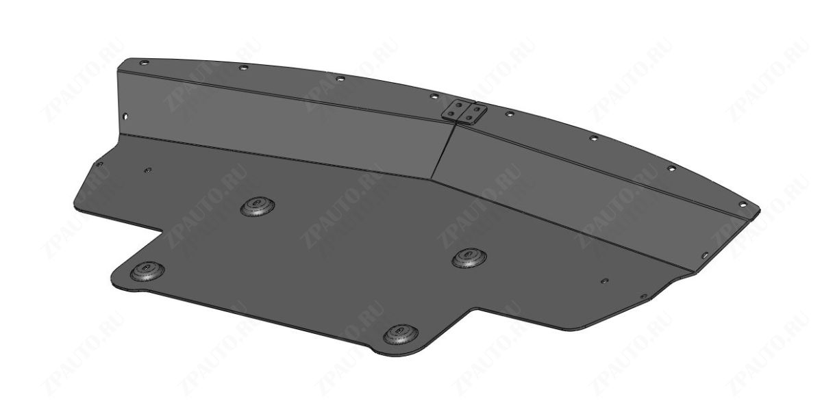 04.46ABC ЗАЩИТА ПЕРЕДНЕЙ ЧАСТИ ДНИЩА CADILLAC ESCALADE (2020-) / CHEVROLET TAHOE (ШЕВРОЛЕ ТАХО) V-5.3 (2020-) (АЛЮМИНИЙ 4 ММ)