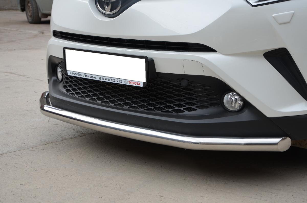 Защита переднего бампера для автомобиля Toyota C-HR 2018 арт. TCHR.18.01, Россия