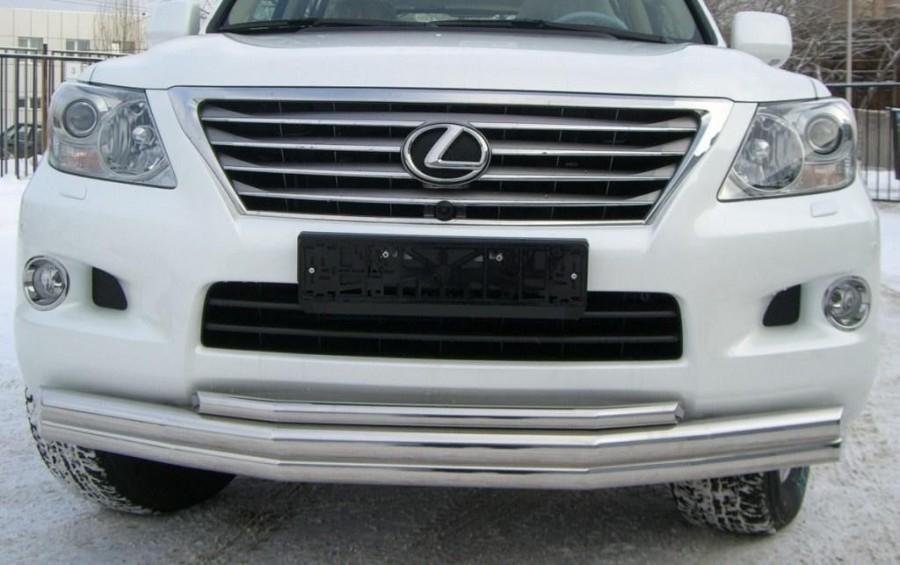 Защита переднего бампера d57/70/42 для Lexus LX 570, Slitkoff LLZ-000267