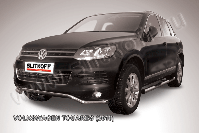 Защита переднего бампера d57 волна Volkswagen Touareg (2010-2014) , Slitkoff, арт. VWTR-001