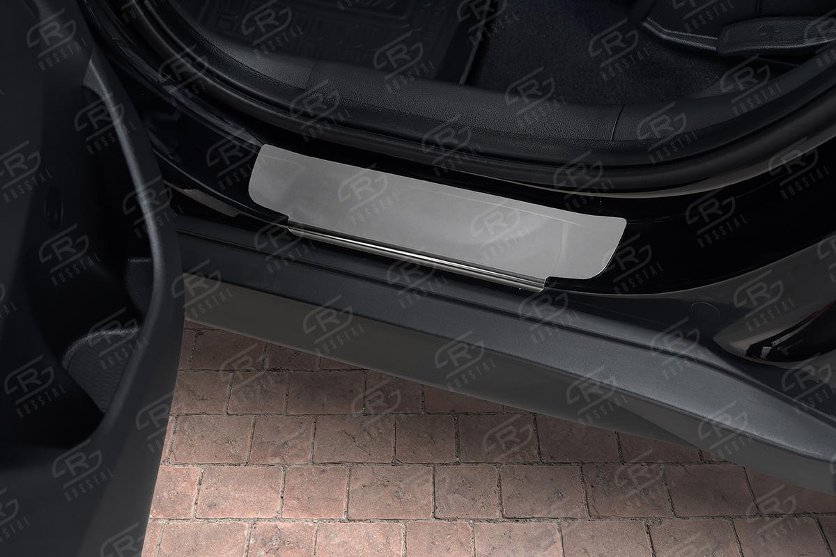 Накладки на пороги RUSSTAL (нерж., зеркало) HYTUC16-01 для HYUNDAI TUCSON 2015-2018
