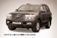 Кенгурятник d76 низкий широкий мини черный Toyota Land Cruiser 200 (2007-2012) , Slitkoff, арт. TLC2-006B