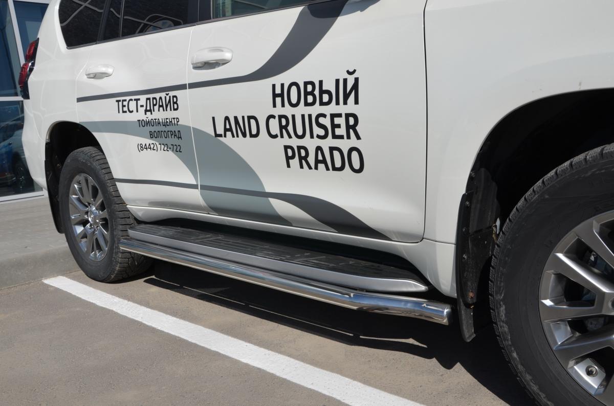Защита штатного порога для автомобиля TOYOTA Land Cruiser Prado 150 Style 2019 арт. TLCPS150.19.30-3
