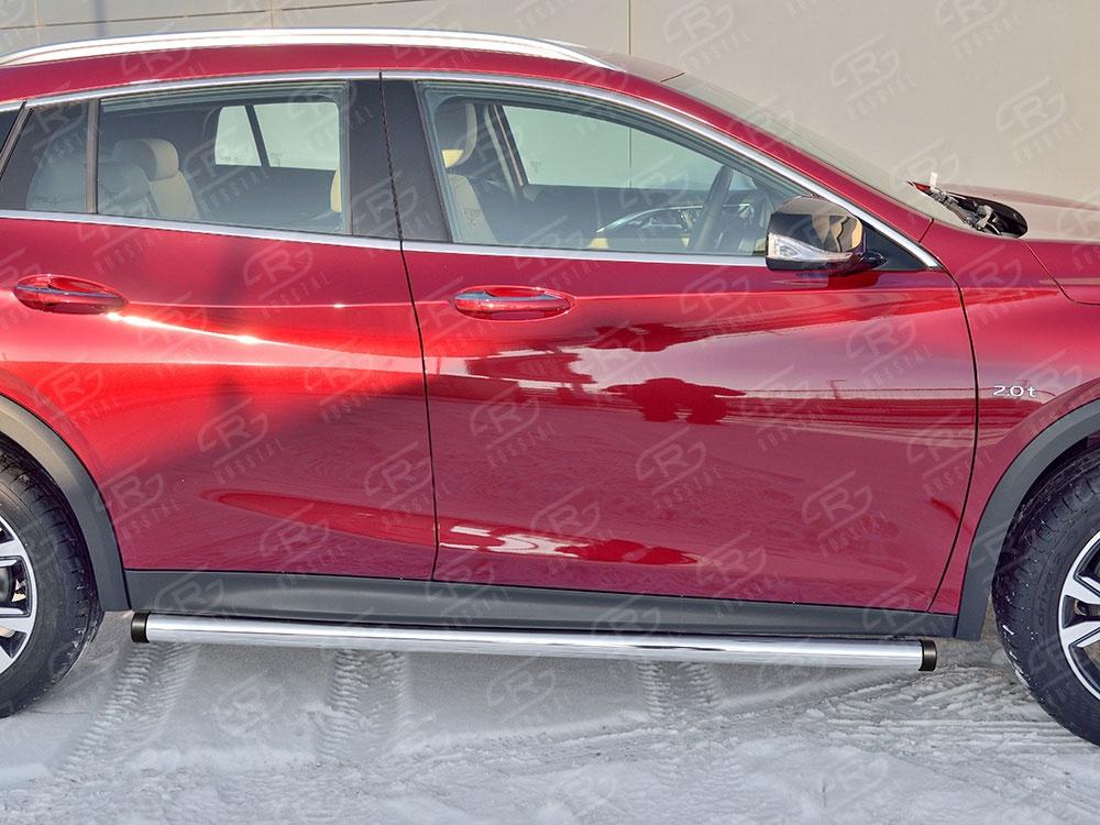 Пороги труба d57 вариант 2 Infiniti QX30 2016, Slitkoff IQX3T-0025002