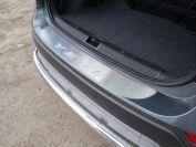 Накладка на задний бампер (лист шлифованный надпись Yeti) для автомобиля Skoda Yeti 2014-