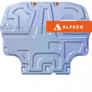 Защита  картера и КПП (только без Webasto) (2 мм) Skoda Yeti (5L) 2009-2018 V-all , ALFeco, алюминий 4мм, арт. ALF2012al-5