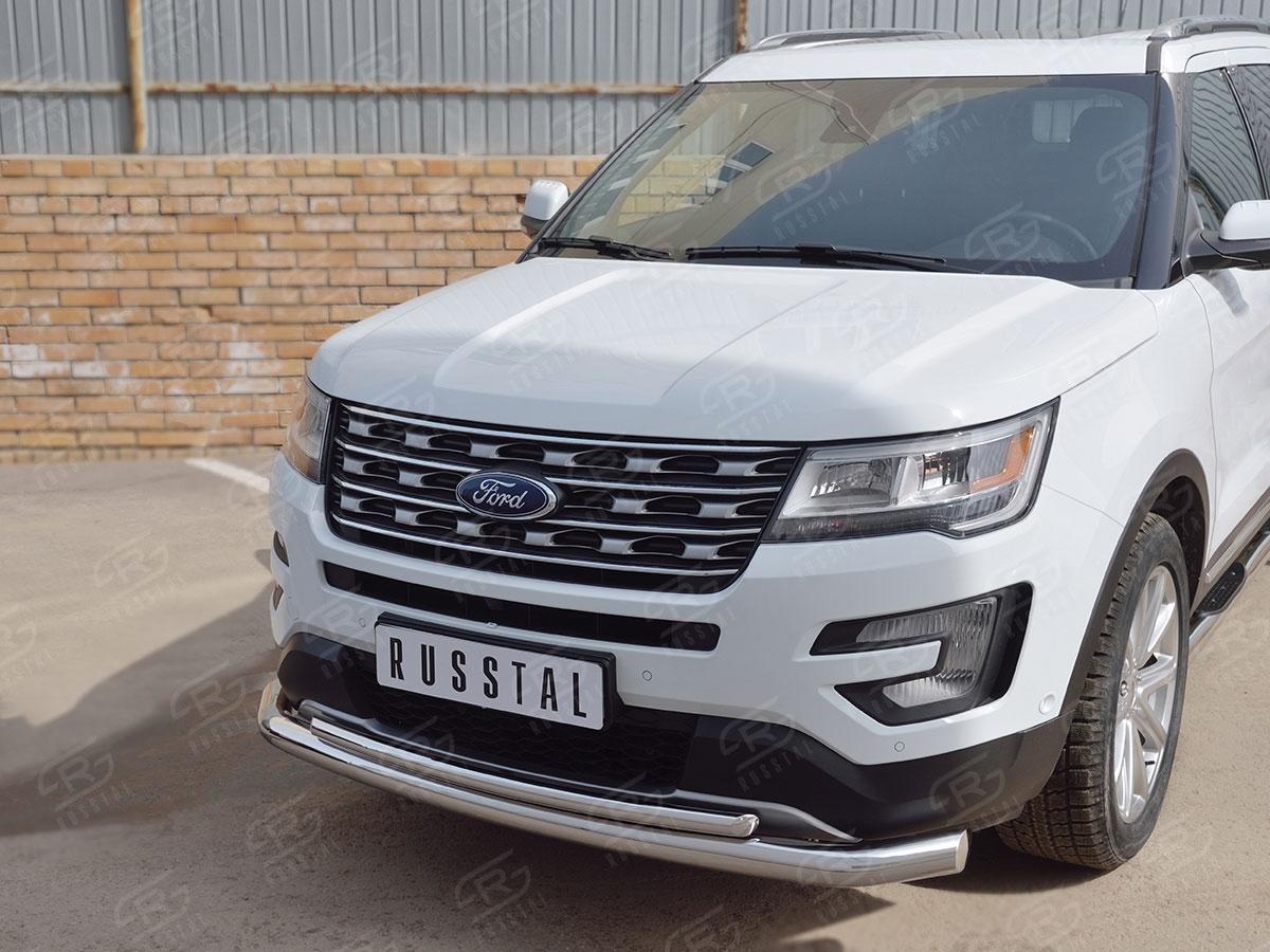 Защита переднего бампера d76/42 для Ford Explorer 2015, Slitkoff FEZ-002661