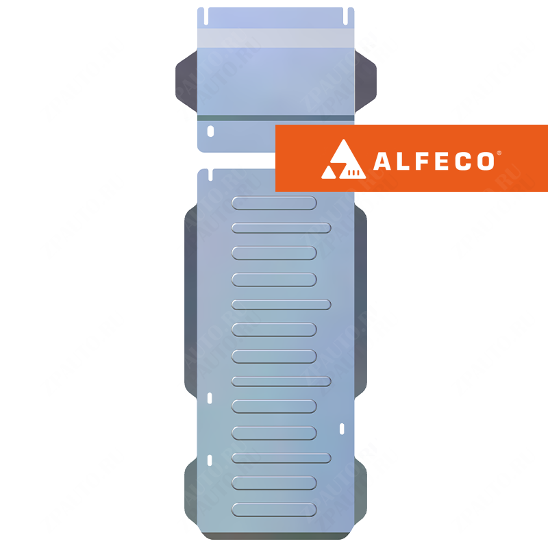 Защита  картера и КПП (2 части) Deer 2005-2010 V-2,3 , ALFeco, алюминий 4мм, арт. ALF3104al