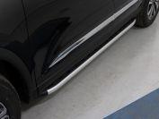 Пороги алюминиевые с пластиковой накладкой 1720 мм для автомобиля Chery Tiggo 8 2020 TCC Тюнинг арт. CHERTIG820-31AL