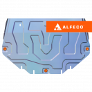 Mazda Demio (DJ) 2014-2019  V-all 2WD защита картера и КПП  (правый руль, рынок Японии), ALFeco, алюминий, 4 мм, арт. ALF1324al-3