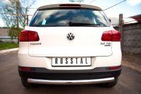 Защита заднего бампера d63 для Volkswagen Tiguan Track&Field Track&Style 2011-2016, Руссталь VGZ-000497