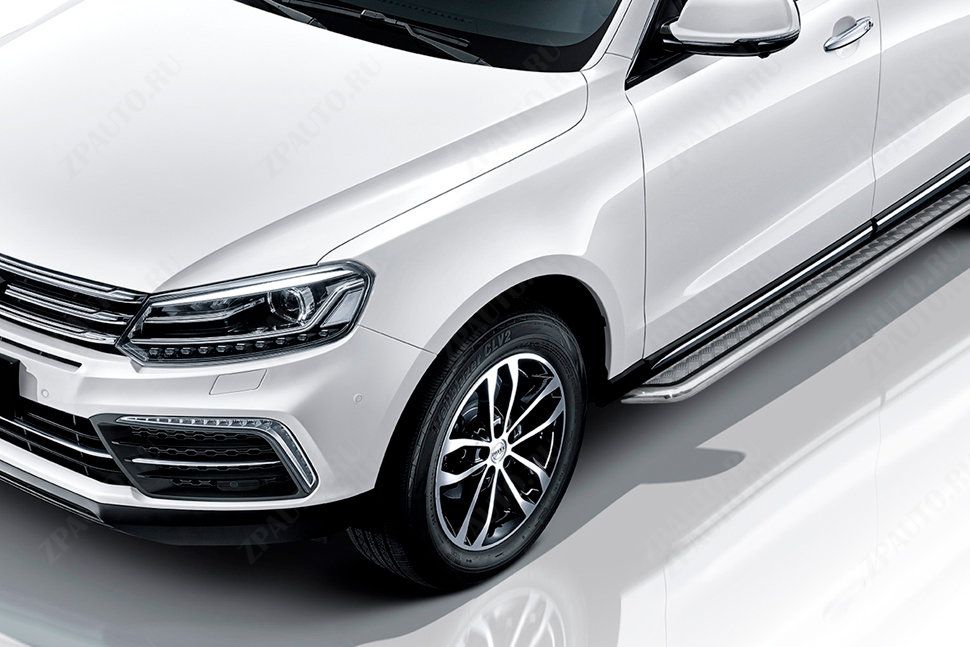 Защита порогов d57 с листом Zotye Coupa (2013-2023) , Slitkoff, арт. ZOTCOP-005