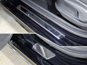 Накладки на пороги (лист зеркальный) 4шт для автомобиля Hyundai Accent 2017-