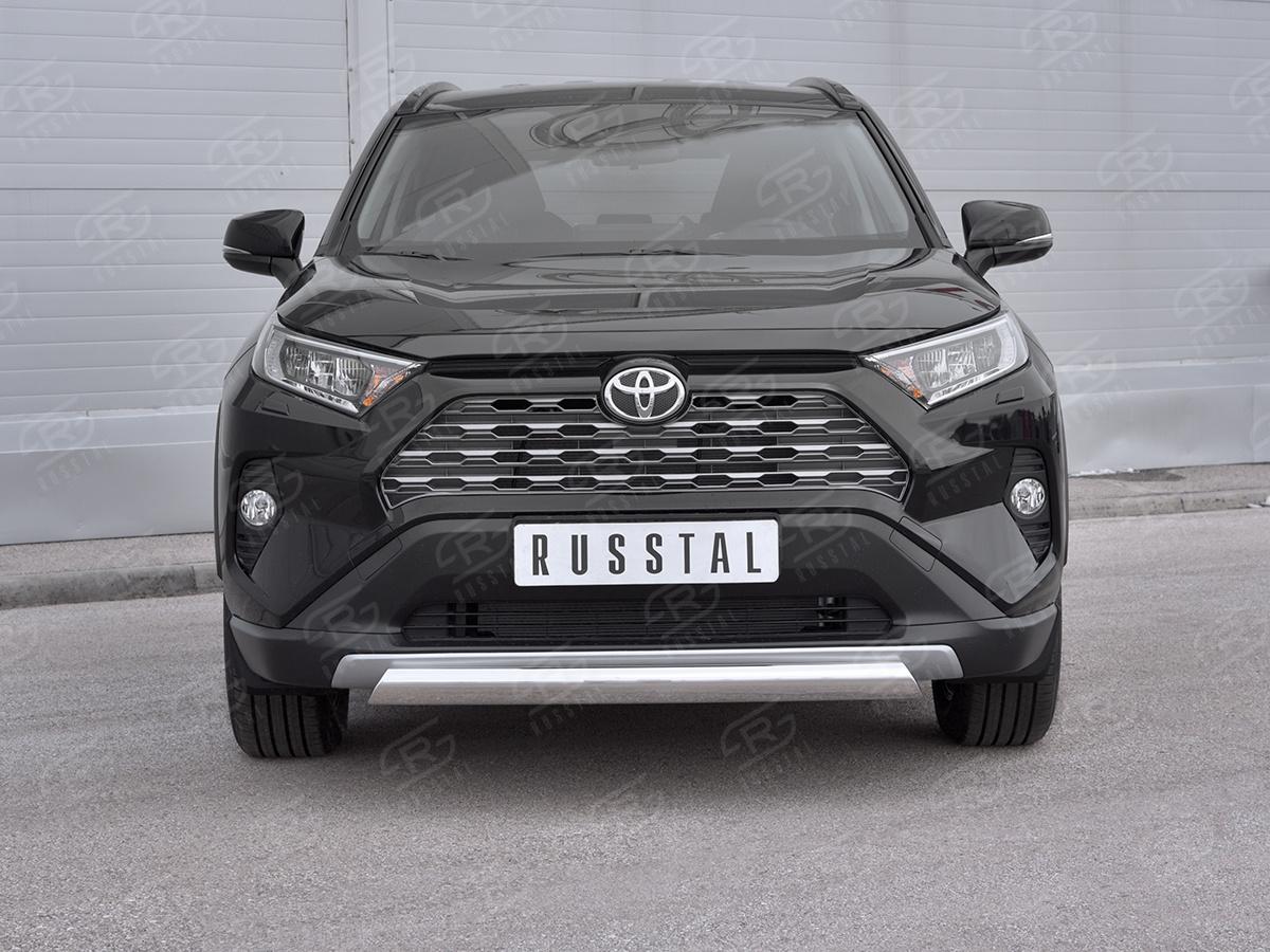 TOYOTA RAV4 2019-  Защита переднего бампера d75х42 дуга TR4Z-003358, Slitkoff