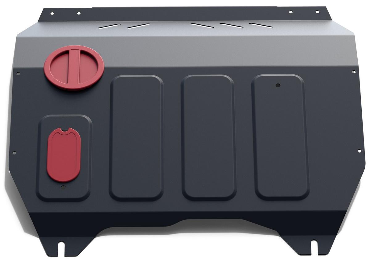 Защита картера и КПП АвтоБроня для Changan CS35 (V - 1.6) АКПП FWD 2013-2020, штампованная, сталь 1.8 мм, с крепежом, 111.08901.1