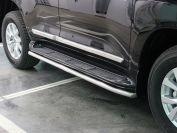 Пороги (обвод штатного порога) d53 на Toyota LC 200 2016 Executive), Технотек LCN2016_7EX