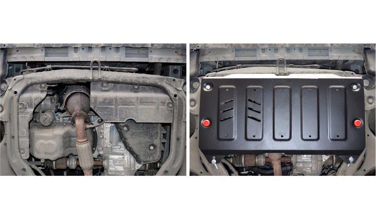 Защита картера и КПП АвтоБроня для Changan Eado (V - 1.6) 2013-н.в., штампованная, сталь 1.8 мм, с крепежом, 111.08903.1