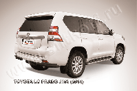 Уголки d76+d42 двойные черные Toyota Land Cruiser Prado J150 (2013-2017) , Slitkoff, арт. TOP14-014B