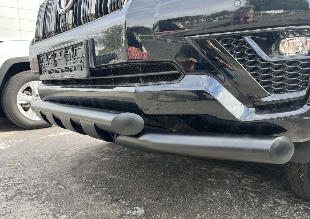 Защита переднего бампера (G) с покрытием «раптор» для автомобиля Toyota Land Cruiser Prado 150  Style  2019 арт. TLCPS150.19.05-2