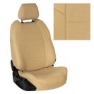 Чехлы для UAZ Patriot (комплектация Comfort / Luxe) c 20г. / Pickup c 20г.., Экокожа, (Бежевый + Бежевый), Autopilot арт. ua-uazluxe-uazluxe20-bebe-e