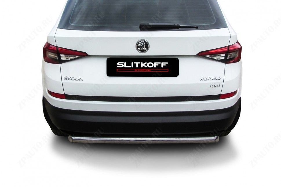 Защита заднего бампера D57 Skoda Kodiaq (2016-2021) , Slitkoff, арт. SKKOD-007
