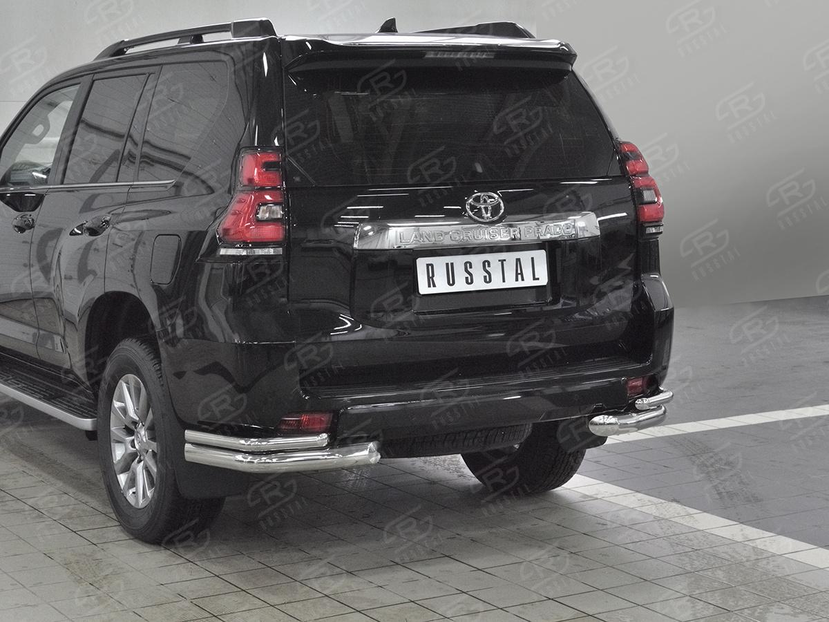 Защита заднего бампера уголки d76 секции-d42 секции LCPZ-002871 для автомобиля TOYOTA LC PRADO 150 2017-, Slitkoff