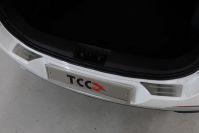 Накладки на задний бампер (лист шлифованный с полосой) 2шт для автомобиля Chery Tiggo 7 PRO 2020 арт. CHERTIG7P20-07
