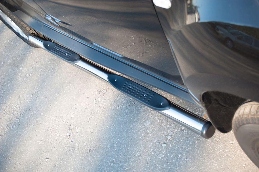 Пороги труба d76 с накладками вариант 2 для Renault Duster 4x2, Slitkoff RD2T-0004392