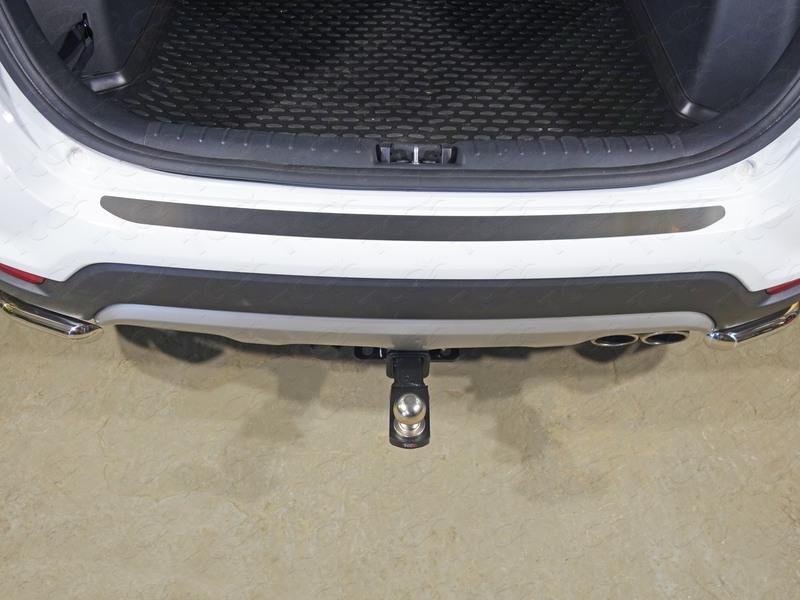 Накладка на задний бампер (лист шлифованный) для автомобиля Kia Rio X-Line 2017-