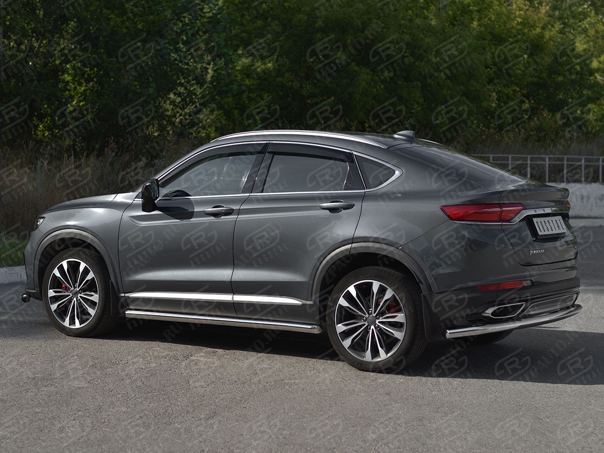 GEELY TUGELLA 2020- Защита заднего бампера d57 секции GTGZ-003947