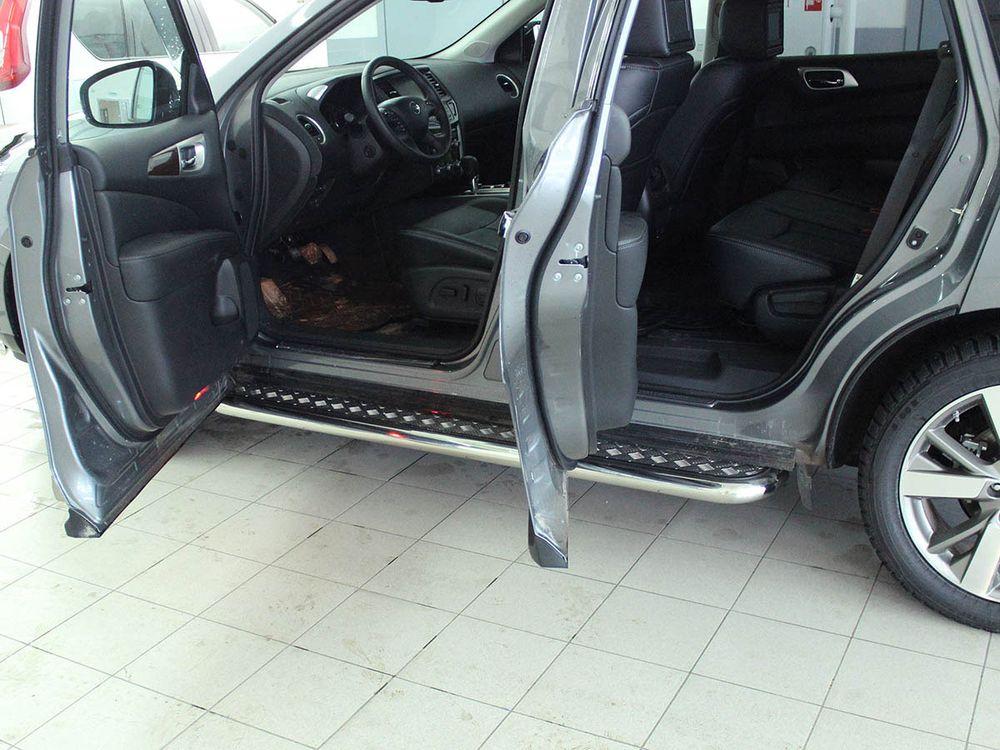 Пороги лист d-60 для Nissan Pathfinder 2014, Технотек NP14_2