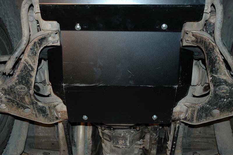 Защита картера и радиатора для MITSUBISHI Pajero II  1990 - 1999, V-2,4; 3,0; 3,5; 2,5TD; 2,8TD, Sheriff, сталь 2,5 мм, арт. 14.0552