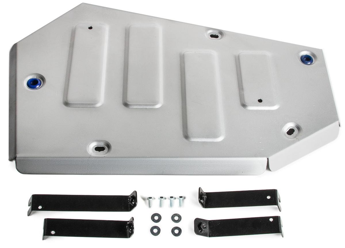 Защита топливного бака Rival для Audi Q3 II FWD 2018-н.в., штампованная, алюминий 3 мм, с крепежом, 333.0354.1